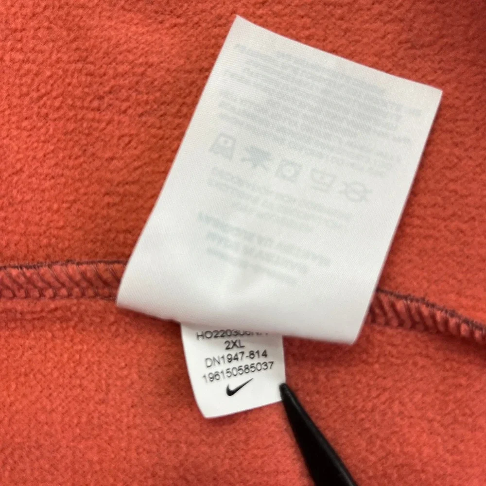 Nike Pullover Top Mens XXL Burgundy Therma-FIT 1/4 Zip Fleece Athletic Excellent